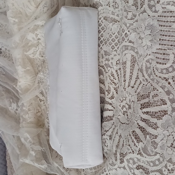 BRIDAL SATIN BAG WITH EMBELLISHMENTS - Picture 2 of 5